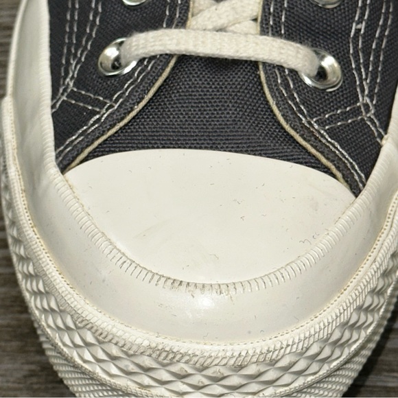 🛑SOLD - Converse X CDG Comme Des Garcons Play Chuck Taylor 70 Hi Steel Gray Men - Picture 9 of 16